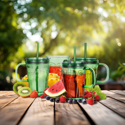 Lot de 4 verres à boire avec anses