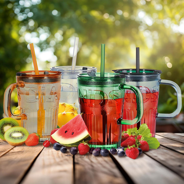Lot de 4 verres à boire avec anses