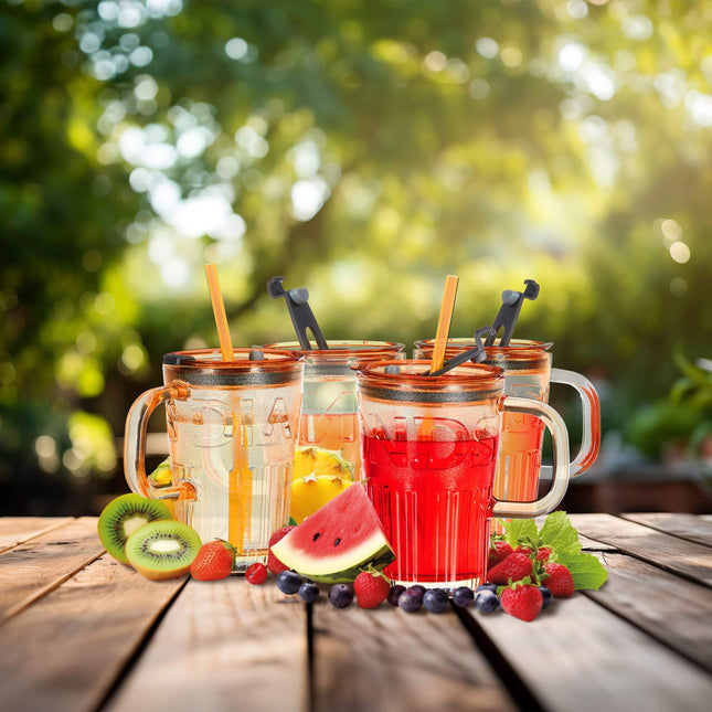 Lot de 4 verres à boire avec anses