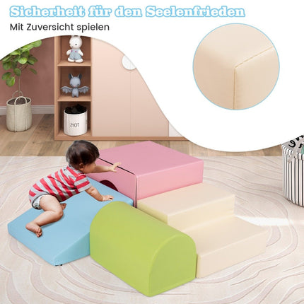 Ensemble de 4 blocs de mousse pour grimper et ramper, ensemble de jouets de construction