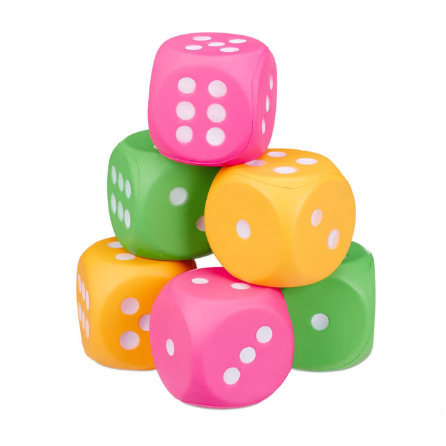 Lot de 6 dés en mousse