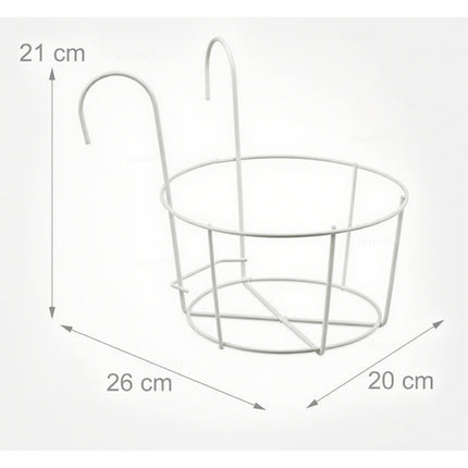 Ensemble de 6 jardinières suspendues avec crochets pour balcon