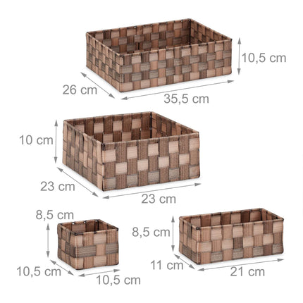 Lot de 6 paniers de rangement en plastique