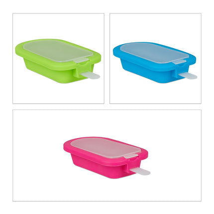 Set mit 6 Silikon-Eisformen
