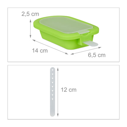 Set mit 6 Silikon-Eisformen