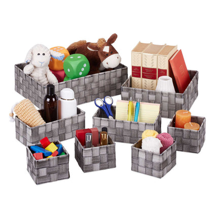 Lot de 8 paniers de rangement en plastique
