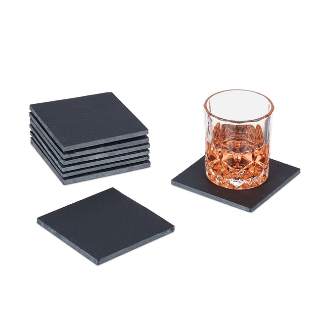 Lot de 8 sous-verres en ardoise