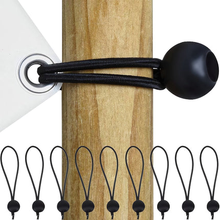 Jeu de caoutchoucs avec boule pour bâche - 10 pcs.
