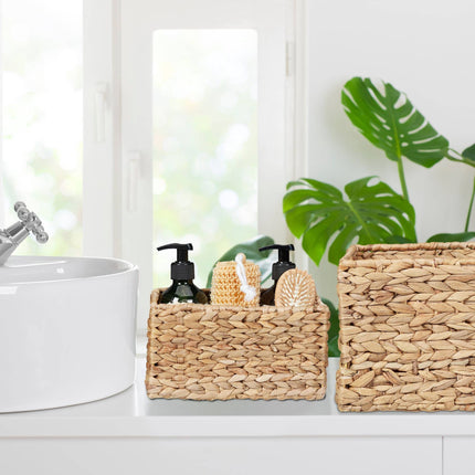 Ensemble de paniers de rangement en jacinthe d'eau