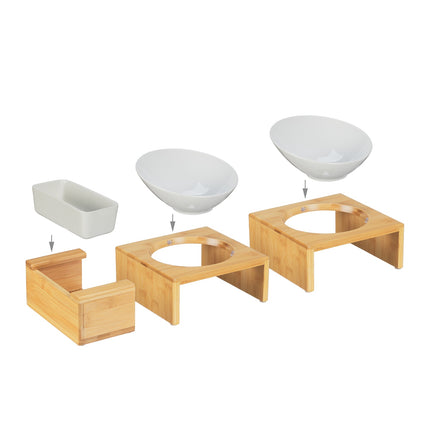 Ensemble avec gamelle pour chat et gamelle pour herbe pour chat