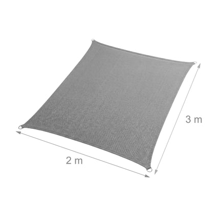 Voile d'ombrage - Tissu HDPE respirant, œillets latéraux