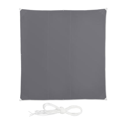 Voile d'ombrage, gris, protection UV, déperlant