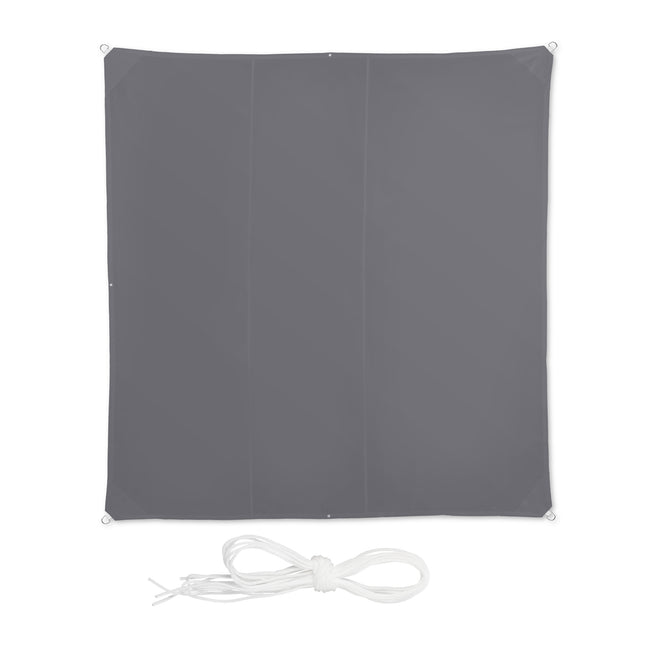 Voile d'ombrage, gris, protection UV, déperlant