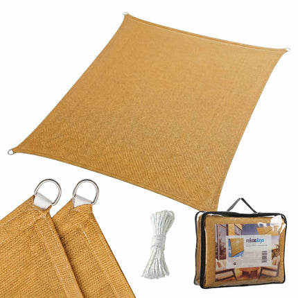 Voile d'ombrage à œillets, protection solaire respirante en PEHD