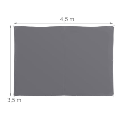 Voile d'ombrage à œillets, polyester, déperlant