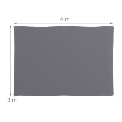 Voile d'ombrage à œillets, polyester résistant aux déchirures