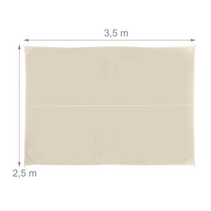 Voile d'ombrage à œillets - Polyester déperlant