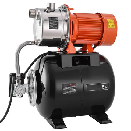Shallow Well Jet Pump 1.6 HP, 230V, 19 L Tank