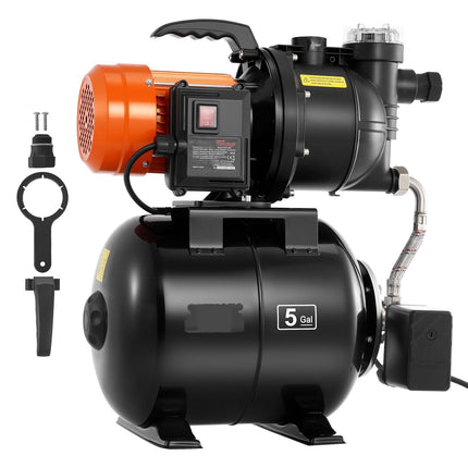 Shallow Well Jet Pump with 19L Tank, 3785 LPH, 735W