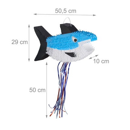 Piñata requin avec bâton et masque pour fêtes