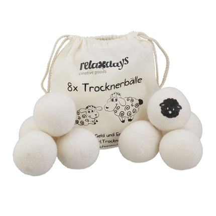 Schafwoll-Trockenbälle 8er-Set