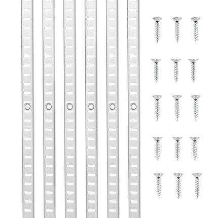 Shelf Pilaster Strips 36.3 in, 8-Pack, 32 Screws
