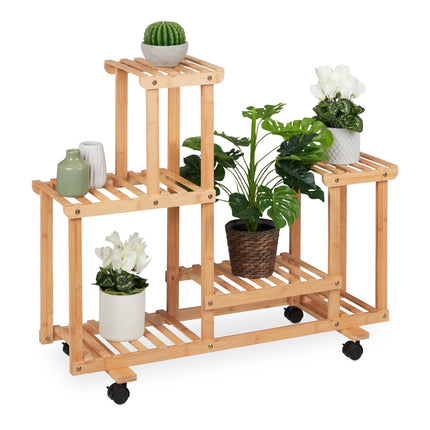 Étagère pour plantes en bambou