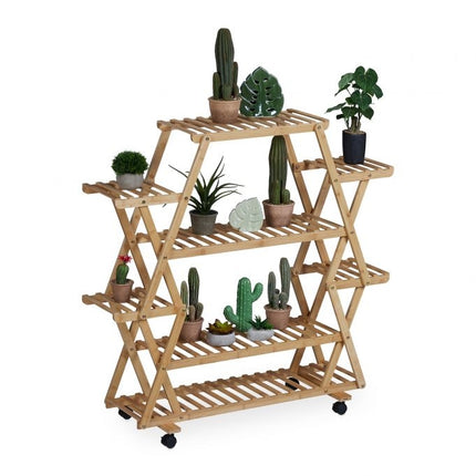 Étagère pour plantes en bambou