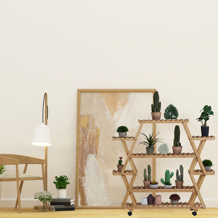 Étagère pour plantes en bambou