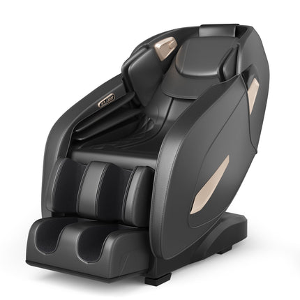 Shiatsu-Massagesessel, verstellbar, Bluetooth, Schwarz, 143x77x111 cm