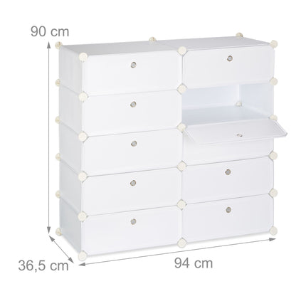 Shoe Cabinet with 10 Compartments