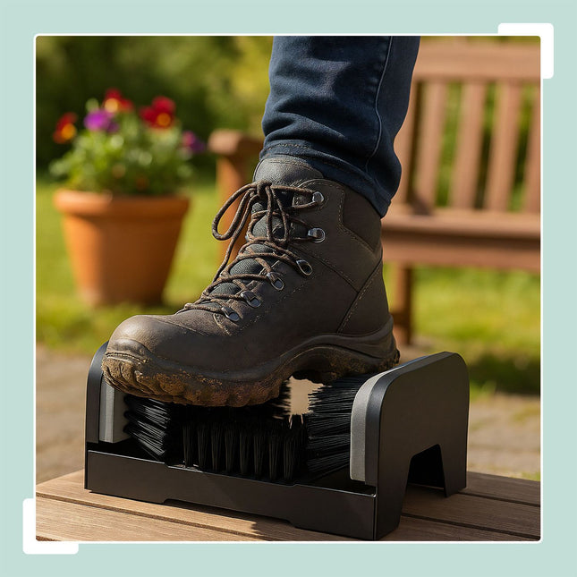 Grattoir à chaussures avec brosses pour le nettoyage extérieur