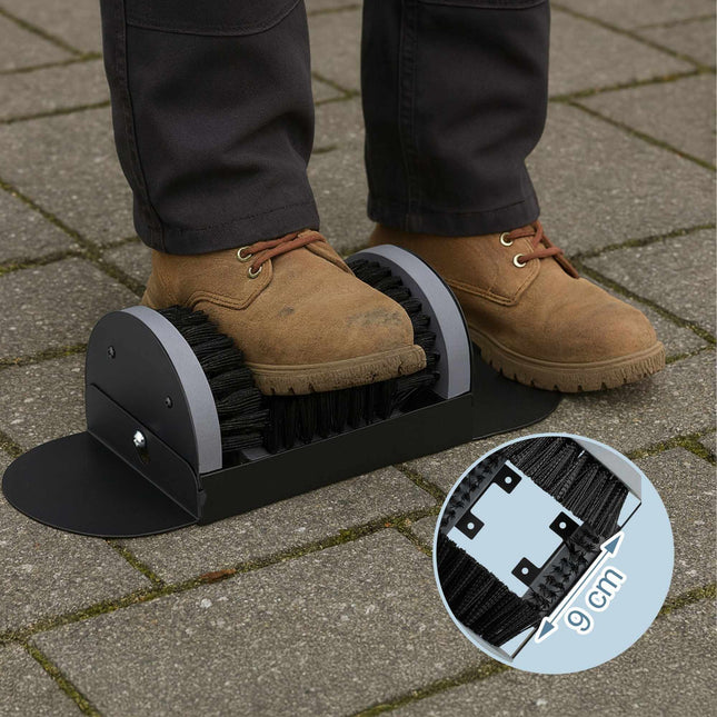 Brosse à chaussures avec brosses périphériques pour bottes de travail