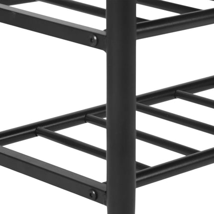 Banc de rangement pour chaussures, simili cuir, 2 étagères
