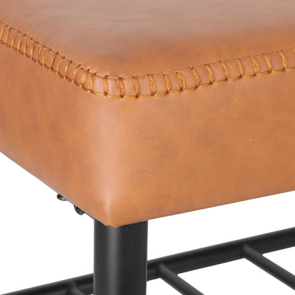 Banc de rangement pour chaussures, simili cuir, 2 étagères