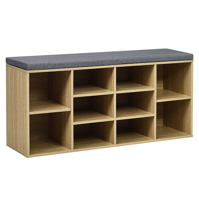 Schuhbank mit 10-Fach-Organizer, 104 cm