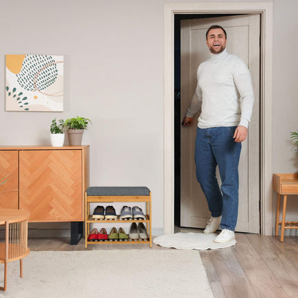 Schuhbank mit Sitzfläche und Schublade
