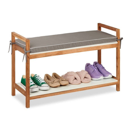 Banc à chaussures avec assise rembourrée