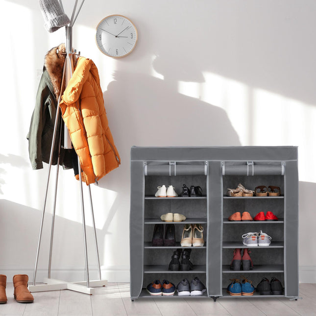 Meuble à chaussures en tissu 12 compartiments