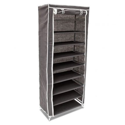 Meuble à chaussures avec revêtement en tissu 9 étagères