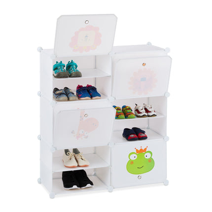 Schuhregal für Kinder zum Anstecken