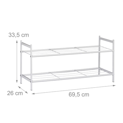 Étagère à chaussures à 2 niveaux