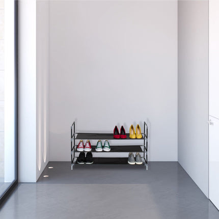 Étagère à chaussures avec niveaux en tissu 1 m