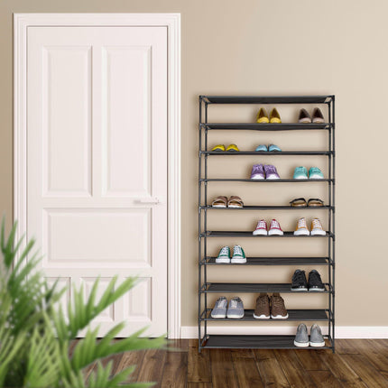 Étagère à chaussures avec niveaux en tissu