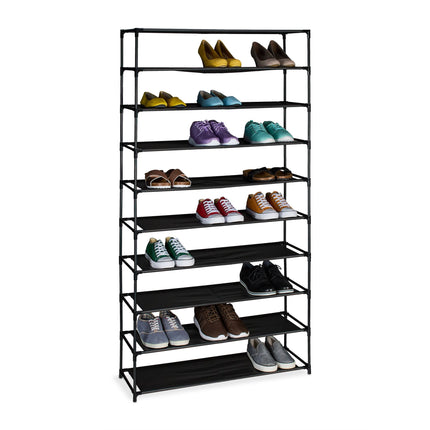 Étagère à chaussures avec niveaux en tissu