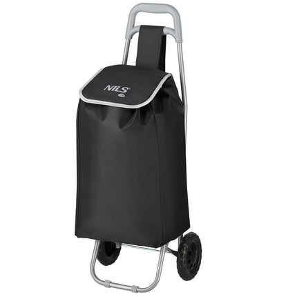 Chariot de courses, capacité 40 L, noir