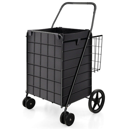 Chariot de courses avec doublure Oxford, capacité de 120 L, pliable