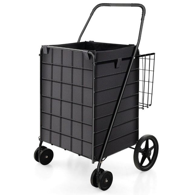 Chariot de courses avec doublure Oxford, capacité de 120 L, pliable
