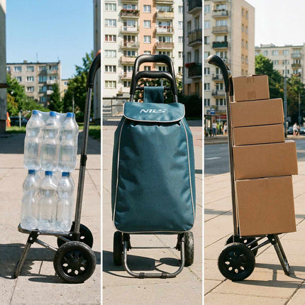 Einkaufstrolley 40L, isoliert, zusammenklappbar, Türkis