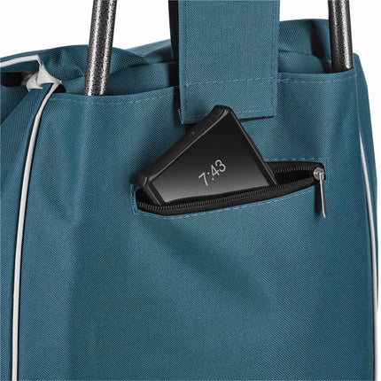 Einkaufstrolley 40L, isoliert, zusammenklappbar, Türkis